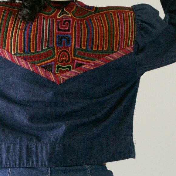 Vintage Mola Denim Jacket/Wearable Textile Art/Blazer - Picture 1 of 8